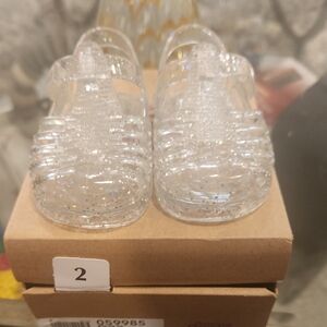 Kids Clear Glitter Jelly Shoes